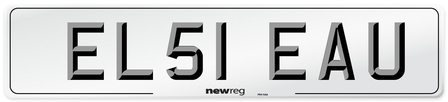 EL51 EAU Number Plate from New Reg